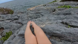 Quick squirt on the beach