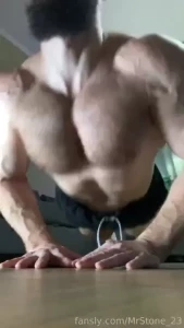 Diamond push ups muscle hairy beard mustache flex domination stud