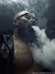 Muscle hairy beard mustache flex domination stud leather master giant part 145