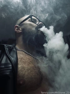 Muscle hairy beard mustache flex domination stud leather master giant part 112