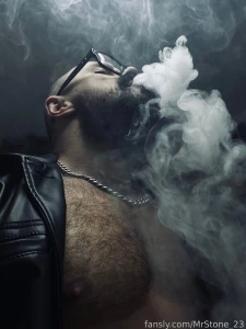 Muscle hairy beard mustache flex domination stud leather master giant part 125