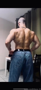 Muscle hairy beard mustache flex domination stud leather master giant part 84