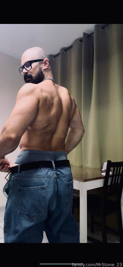 Muscle hairy beard mustache flex domination stud leather master giant part 98 