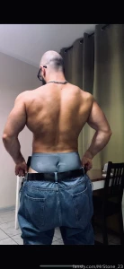 Muscle hairy beard mustache flex domination stud leather master giant part 70