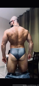 Muscle hairy beard mustache flex domination stud leather master giant part 82