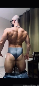 Muscle hairy beard mustache flex domination stud leather master giant part 92