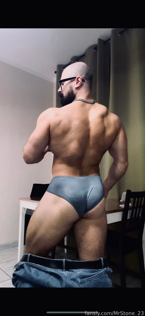 Muscle hairy beard mustache flex domination stud leather master giant part 59 