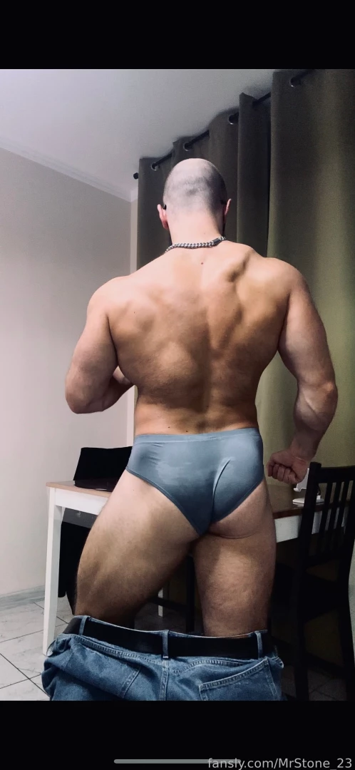 Muscle hairy beard mustache flex domination stud leather master giant part 79 