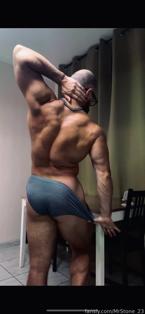 Muscle hairy beard mustache flex domination stud leather master giant part 81 