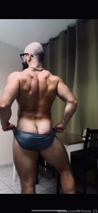 Muscle hairy beard mustache flex domination stud leather master giant part 74