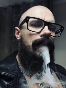 Muscle hairy beard mustache flex domination stud leather master giant part 108