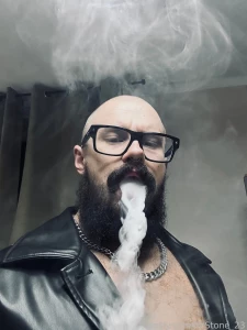 Muscle hairy beard mustache flex domination stud leather master giant part 139