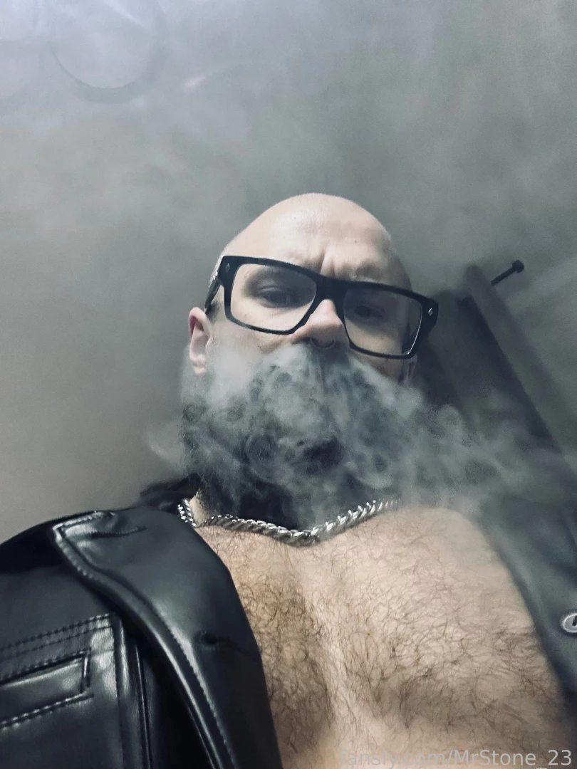 Muscle hairy beard mustache flex domination stud leather master giant part 120 