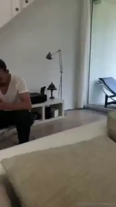While waiting to start the hardcore sex scene