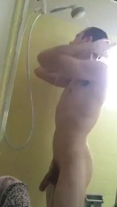 Nice shower after a long workout 