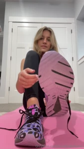 Shoe sock removal after pilates