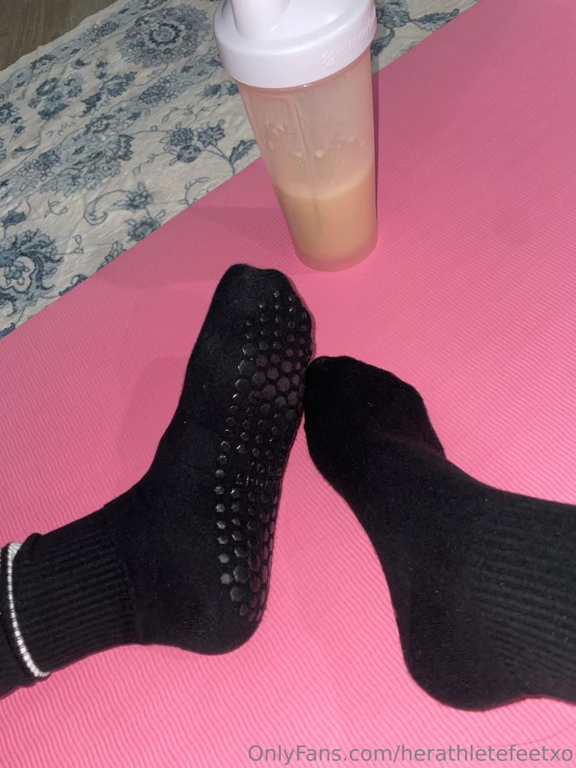Doing pilates stay tuned to see me take my socks off 