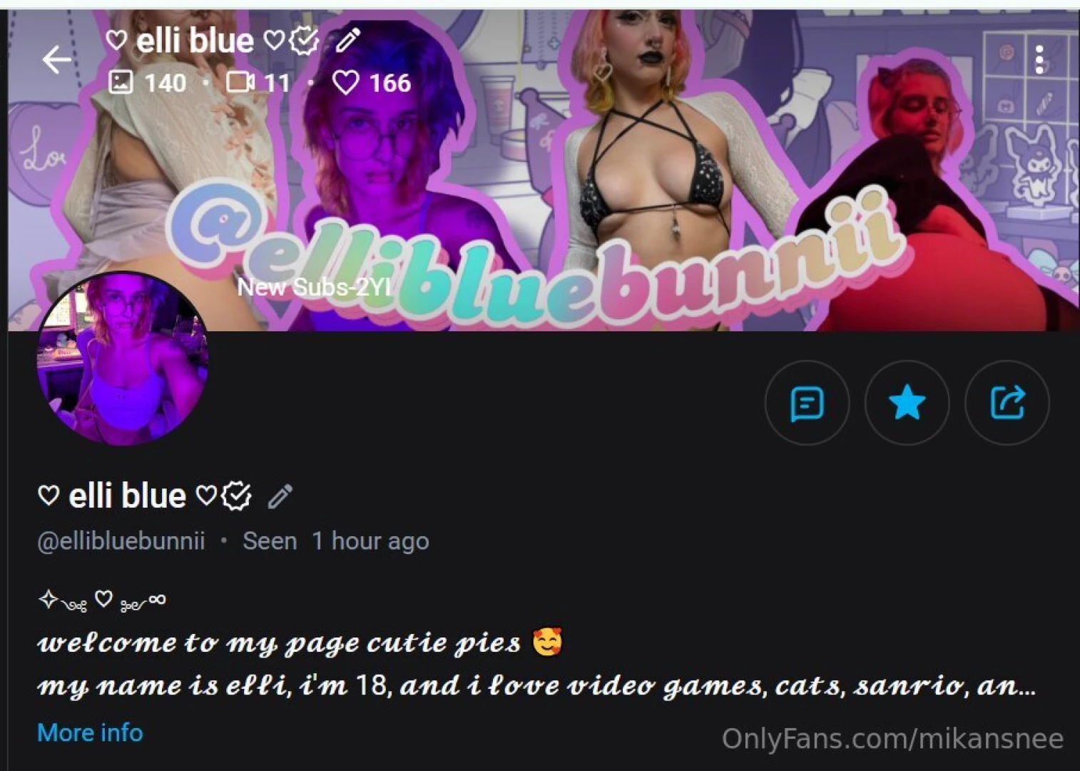 Hi guysss follow my new friend ellibluebunnii 