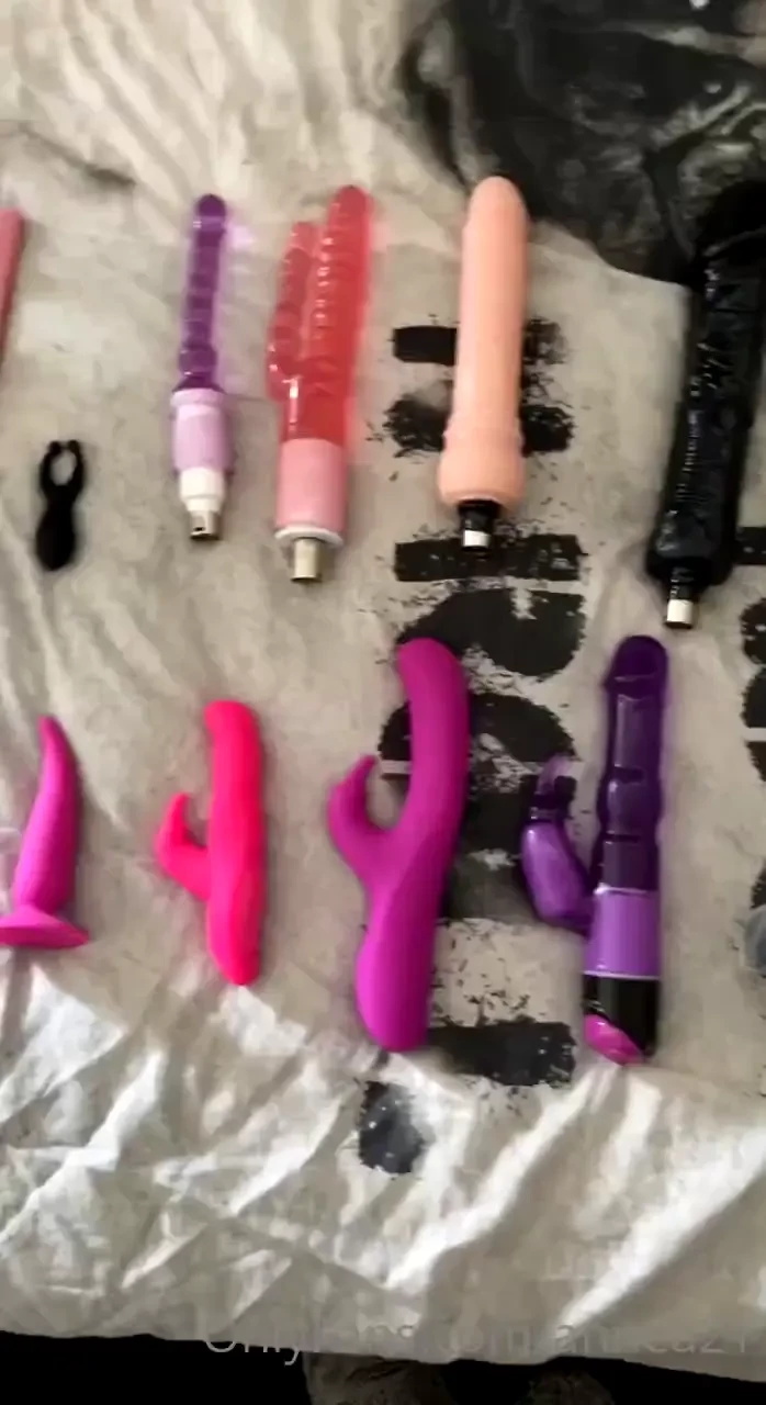 Here is my full collection of toys look at how fast my sex machine 