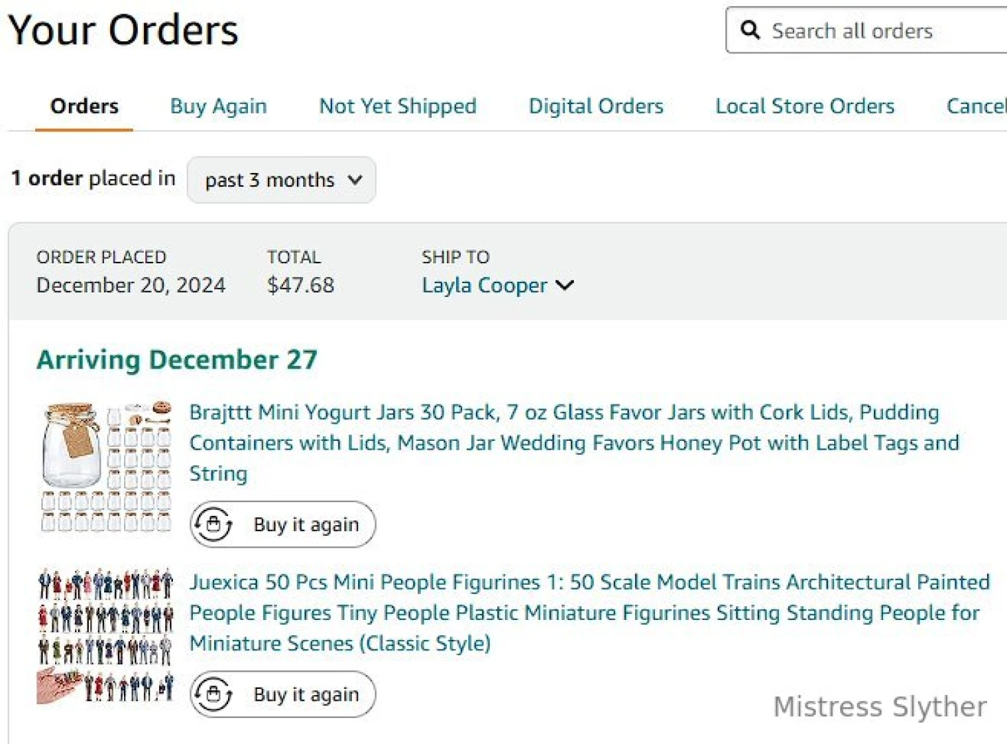 I ve just got a custom request that i made this purchase for what 