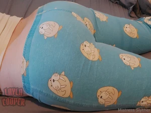 To warm you up i pull my walrus pajamas down and pull my ass cheek out