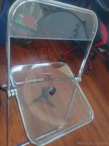 It s here i was inspired to get a completely clear plastic chair to