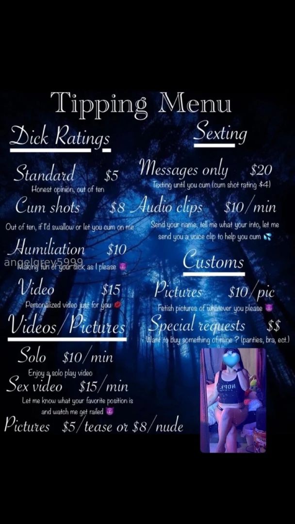 New menu let me know if youd like anything thats not already available 