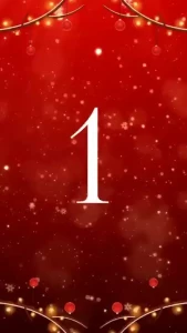 December 1st is here the first door s open and i m wrapped in red but