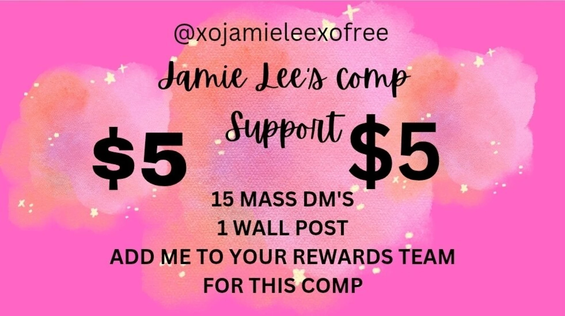 Now offering comp support for only 5 15 mass dm s 1 wallpost add me to 