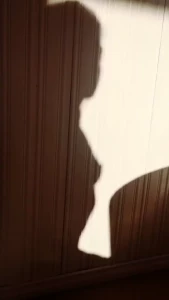 The sun came up and threw itself upon me flung my nude silhouette up