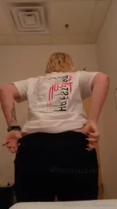 It was fun showing off my ass in the work bathroom maybe next time i