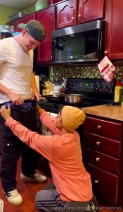 Josh always loves getting me naked when i m cooking i didn t burn