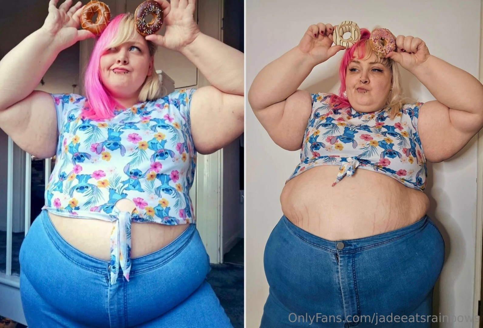 My iconic doughnuts picture that was taken just a few years ago and me 