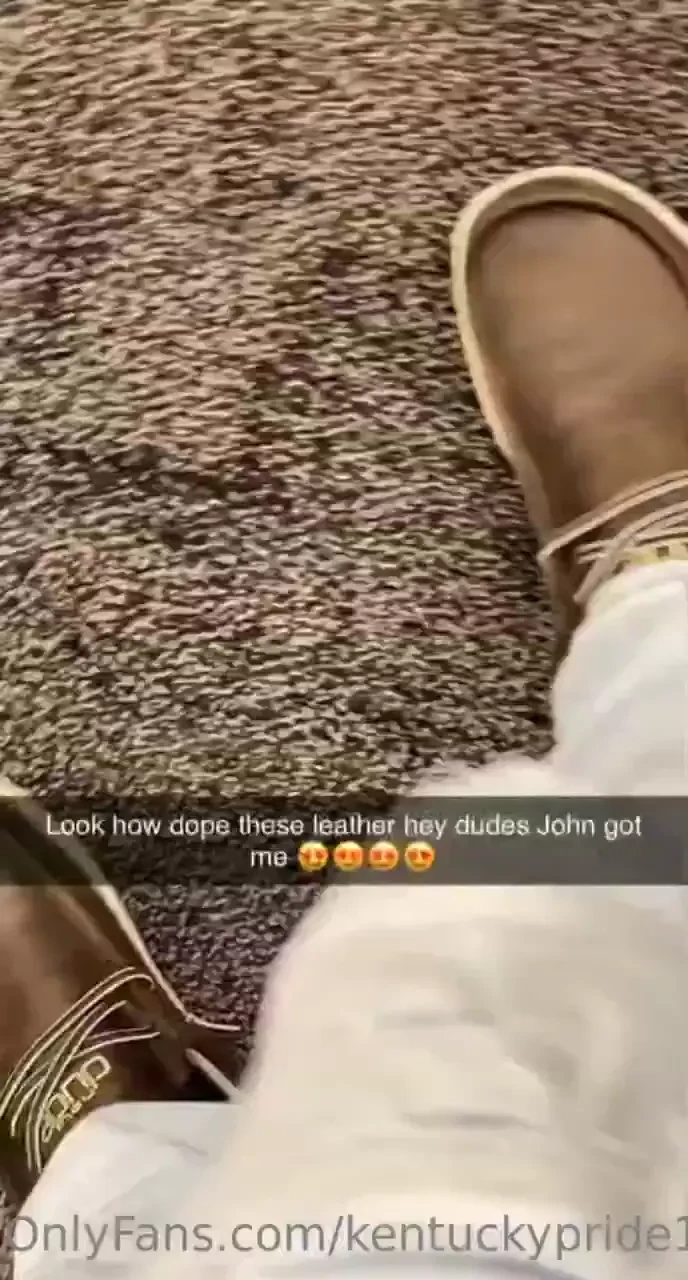 My baby loves his all leather hey dudes i got him at buckle i love 