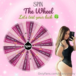 Feeling lucky spin my special wheel with so many prizes i bet you re a