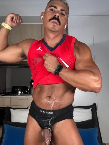 Step 1 lick the cum step 2 sniff my pits step 3 kiss me like you mean