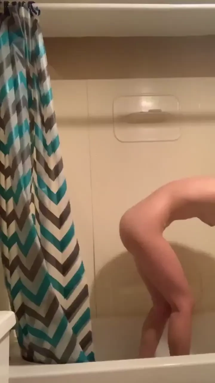 Lathering myself with soap 