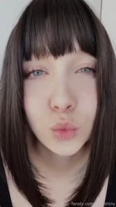 A soft kiss on my lips but you know i m ready for more brunette young