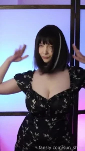 A black dress and a deep neckline the perfect combination for hypnosis
