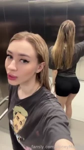 I wonder what we can do together in the elevator if i come in this