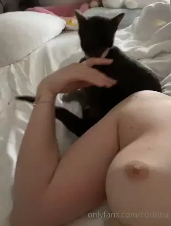 Laying in bed after my shower and she won t let me get dressed omg 