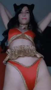 Ari decided to hide her tail and dance i sewed this underwear myself