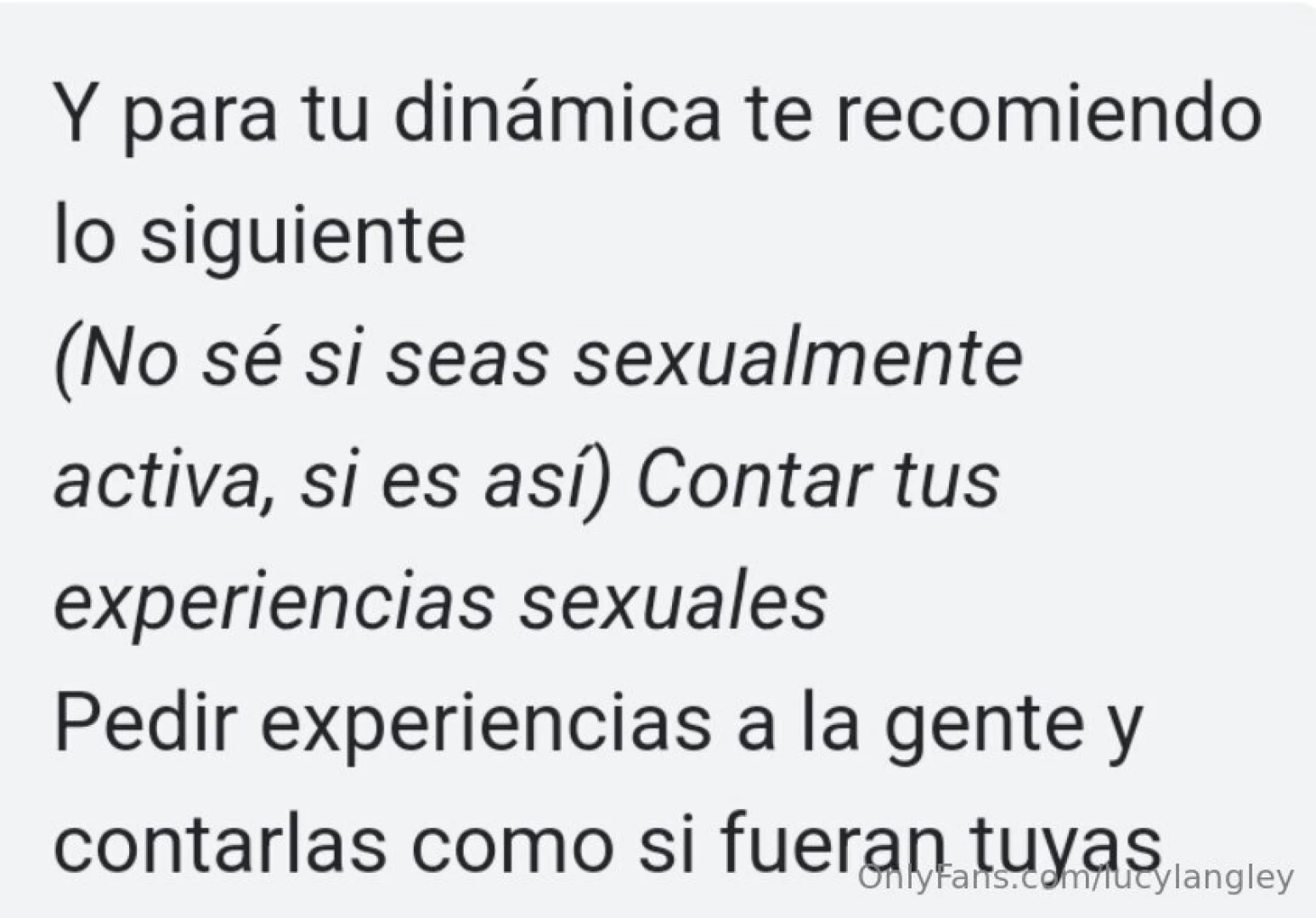 Hola bbs esta propuesta de nuevas dinamicas me gust les agradar a que 