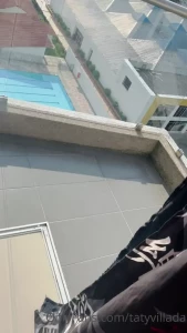 We do it on my balcony