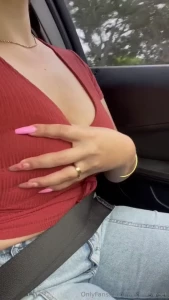 Making my way downtown flashing in the car