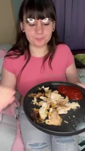 Chicken stuffing featuring my bulging belly