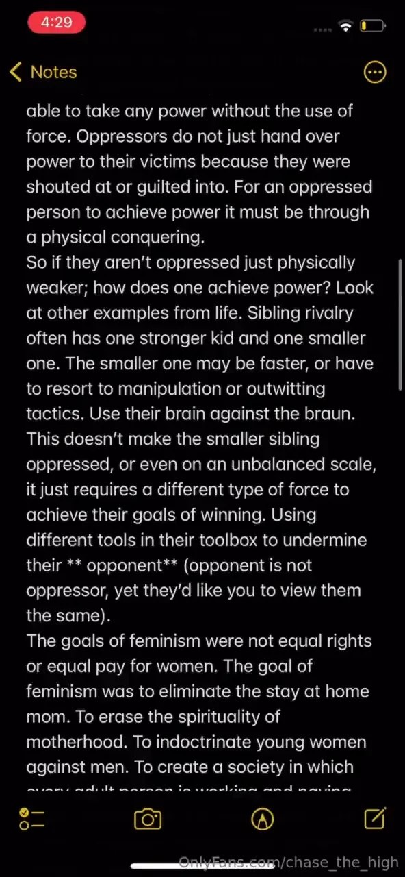 If you vote you have to vote against feminism if you care about north 