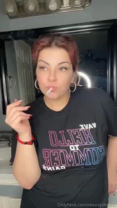 Last nights after gym cigarette get undressed with me