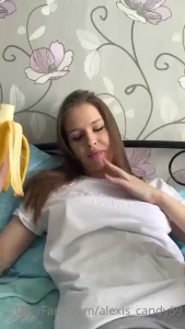 The banana certainly tasted good but not as good as daddy s dick