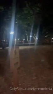 Showing the volume of my big dick ma square at night near my building